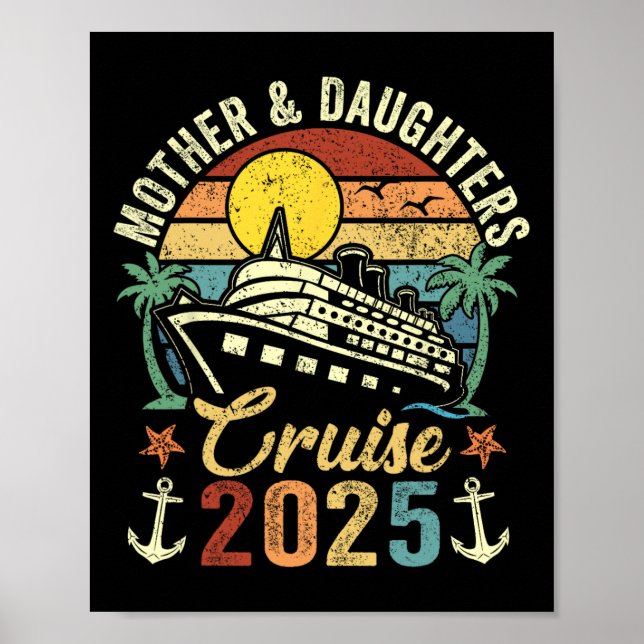 Poster Mother And Daughters Cruise 2025 Family Trip Vacat (Frente)