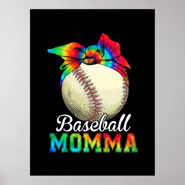 Poster Mother Art Baseball Momma Birthday (Frente)
