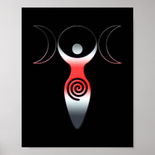 Poster Mother Earth Gaya Trinity Goddess Spiral 4 Fan