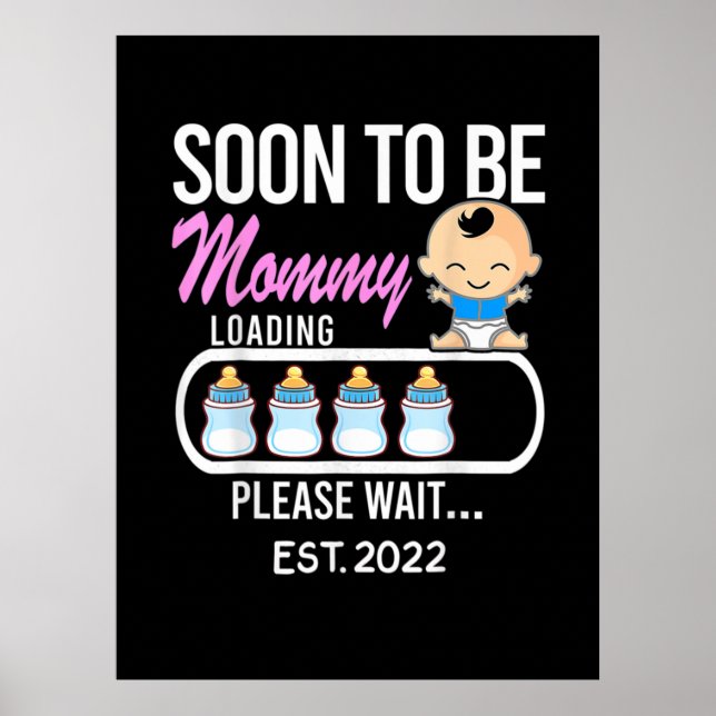 Poster Mother Gift | Soon To Be Mommy 2022 (Frente)