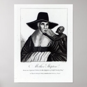 Poster Mother Shipton, engraved by John Scott, 1804
