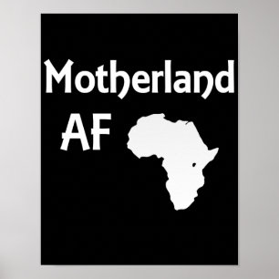Poster Motherland AF Africano Raízes Prioridades Negras