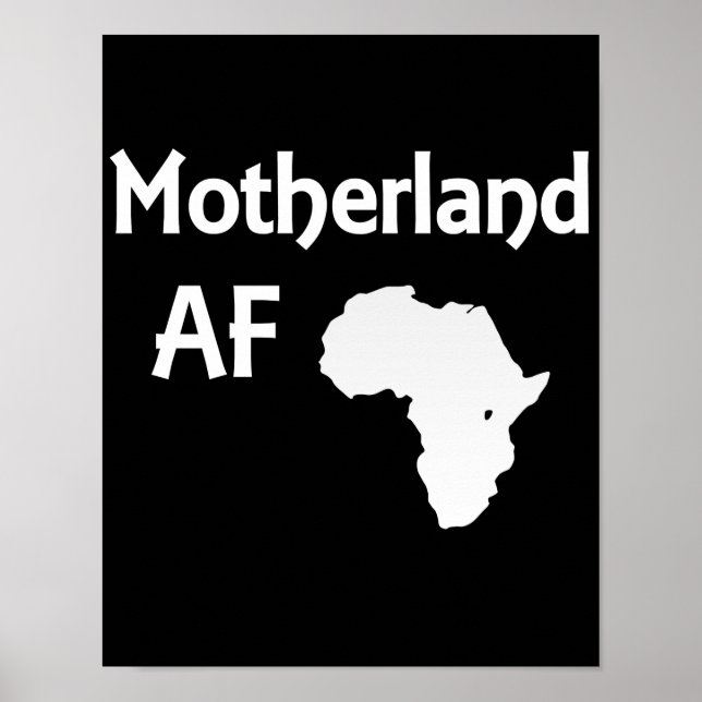 Poster Motherland AF Africano Raízes Prioridades Negras (Frente)