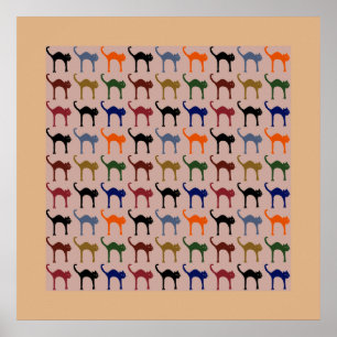 Poster motif chat / padrão do gato