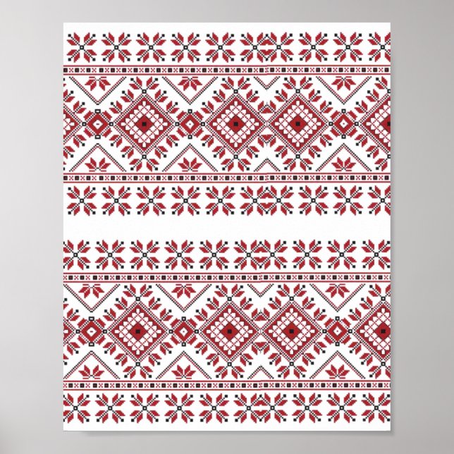 Poster Motif tradicional romeno, Motif tradicional romeno (Frente)