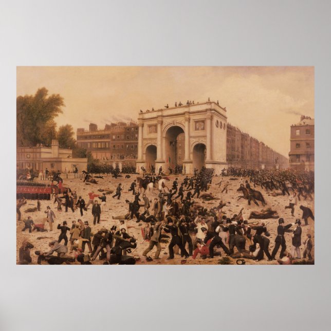 Pôster Motinas de Manhood Sufrage no Hyde Park, 1866 (Frente)