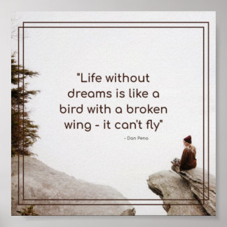 Poster Motivação - Cotação de vida Inspiracional