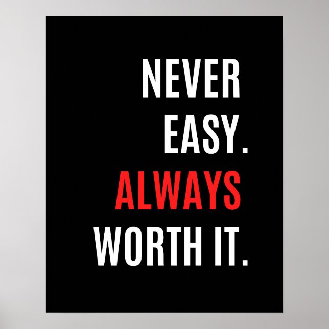 Poster Motivação da citação do Gym de Workout de malhação (Frente)