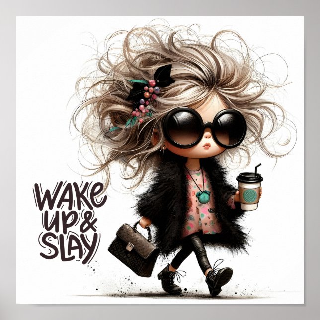 Poster Motivação de acordar e Chefe de Estilo (Frente)