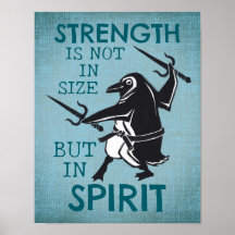 Motivação de Badass Karate Penguin