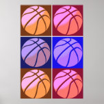 Poster Motivação de basquete de pop art<br><div class="desc">Eu Adoro Este Jogo. Esportes populares - Trabalhos de arte motivacionais de basquete</div>