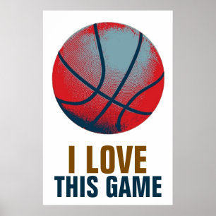 Poster Motivação de Basquete de Pop de Arte com Estilo Re