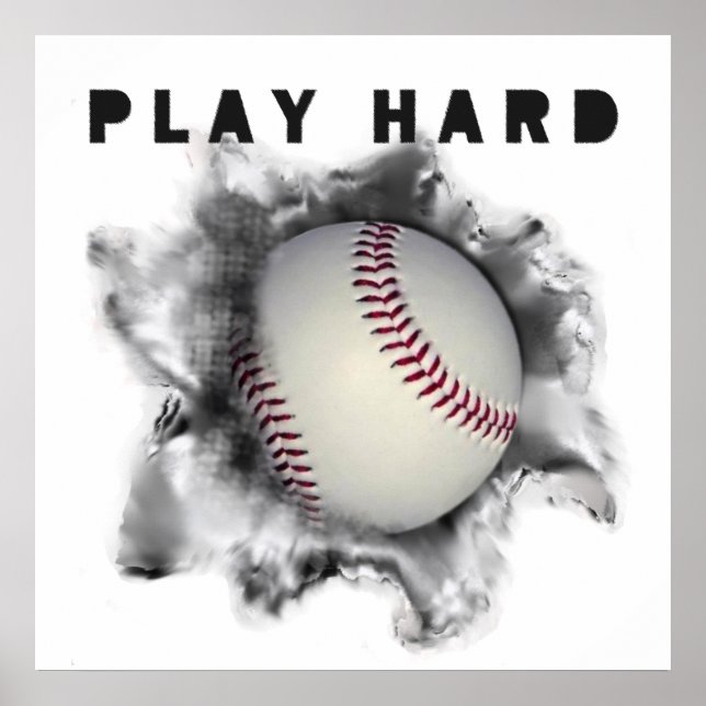Poster Motivação de Beisebol (Frente)