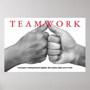 Poster Motivação de Cotação Inspiracional de Trabalho