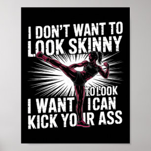 Poster Motivação de Fitness para Mulheres Fortes de Kickb