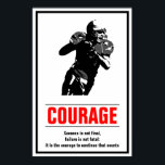 Poster Motivação de futebol para o sucesso da coragem<br><div class="desc">Sucesso não é final - Citações motivacionais de posters e impressões</div>