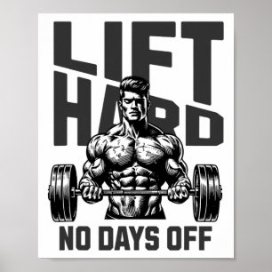 Poster Motivação de Gym de Elevação de Peso Dizendo 1