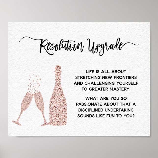 Poster Motivação de Incentivo de Ano Novo e de Aniversári (Frente)