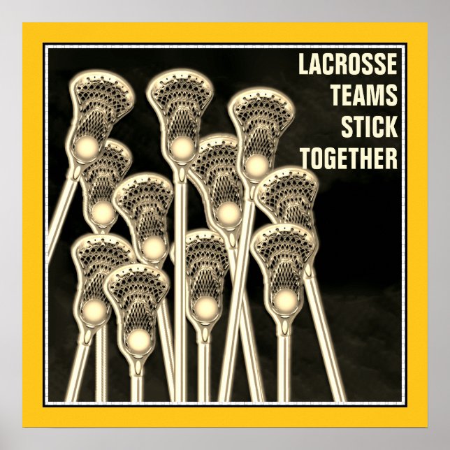 Poster motivação de lacrosse (Frente)