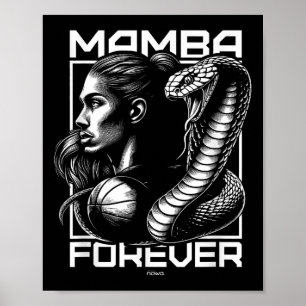 Poster Motivação De Mamba Corajosa E Sem Coração