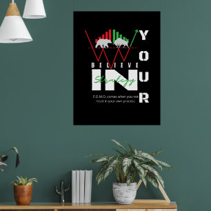 Poster Motivação de Negociação Altista Padrão