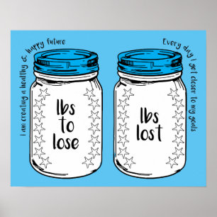 Poster Motivação de perda de peso do clube de emagrecimen