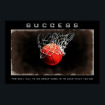 Pôster Motivação de Trabalho de arte de Basquete de Fecha<br><div class="desc">Eu Adoro Este Jogo. Esportes populares - Imagem de bola de basquete.</div>