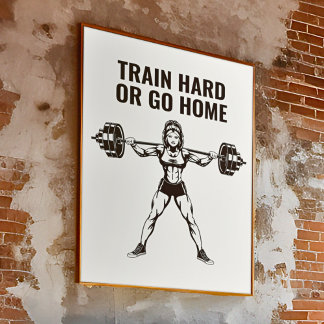 Poster Motivação de treinamento de força minimalista