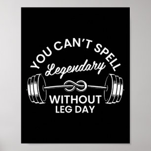 Poster Motivação de Treino de Academia Fitness Homens Mul