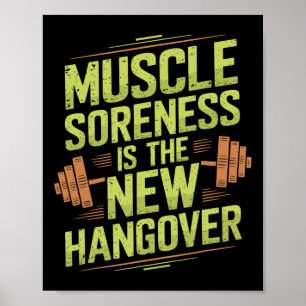 Poster Motivação de Treino de Fisiculturismo e Levantamen