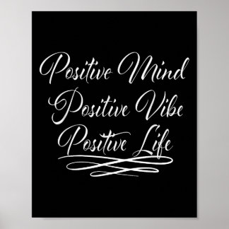 Poster Motivação de Vida Vibração Positiva Mente Positiva