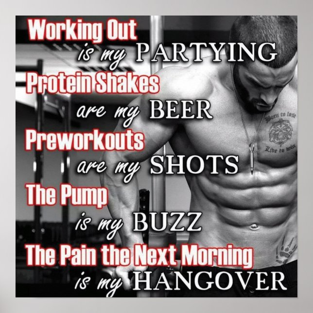 Pôster Motivação de Workout (Frente)