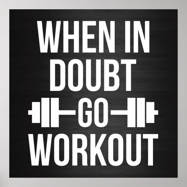 Poster Motivação de Workout de Gym (Frente)