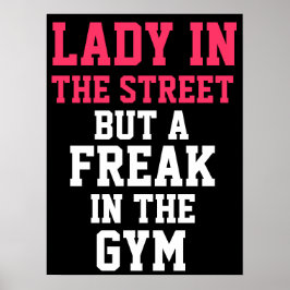 Pôster Motivação de Workout de Lady e Freak