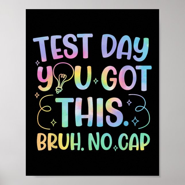 Poster Motivação Do Dia De Teste De Estado De Estado De E (Frente)