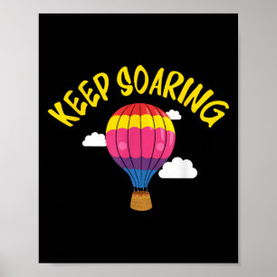 Poster Motivação do entusiasta do balão de ar quente