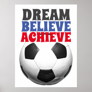 Poster Motivação do futebol com estilo retrô