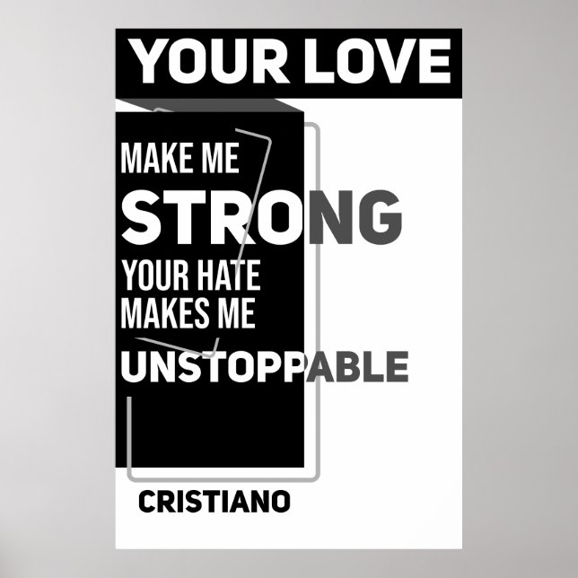 Poster motivação do jogador de futebol (Frente)