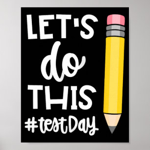 Poster Motivação do professor para teste no dia de teste