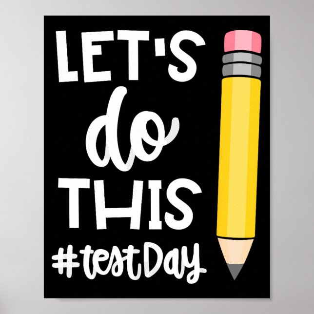 Poster Motivação do professor para teste no dia de teste (Frente)