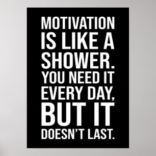 Poster Motivação é como uma citação de Chá - Engraçado