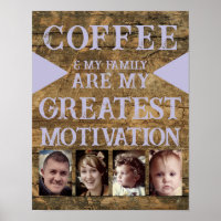 Motivação família de café 4 foto marrom púrpura