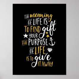 Poster Motivação Inspirativa Cita O Significado Da Vida