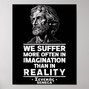 Poster Motivação Seneca Stoicismo Realidade Citação Filos