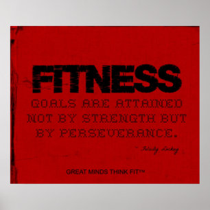 Poster Motivação vermelha da malhação da linha do pre