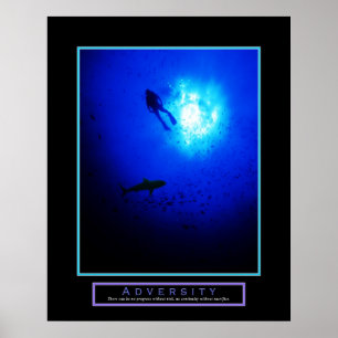 Poster motivacional - "Adversity" - 22"x28"