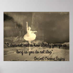 Poster Motivacional com Ballerina