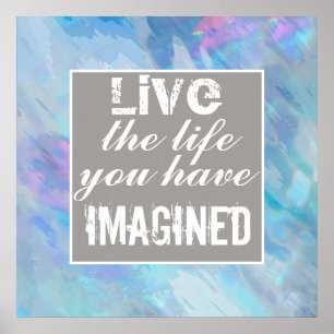 poster motivacional com citação de texto ao vivo