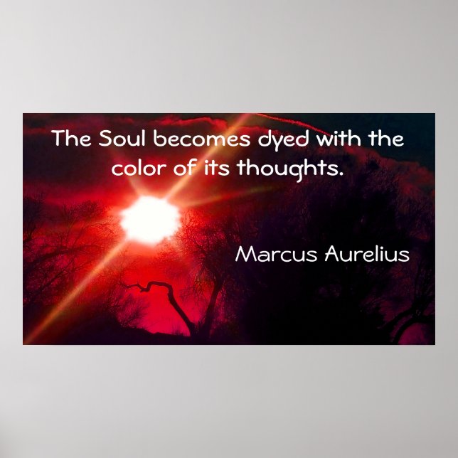 Poster motivacional com citação do Imperador Roman (Frente)