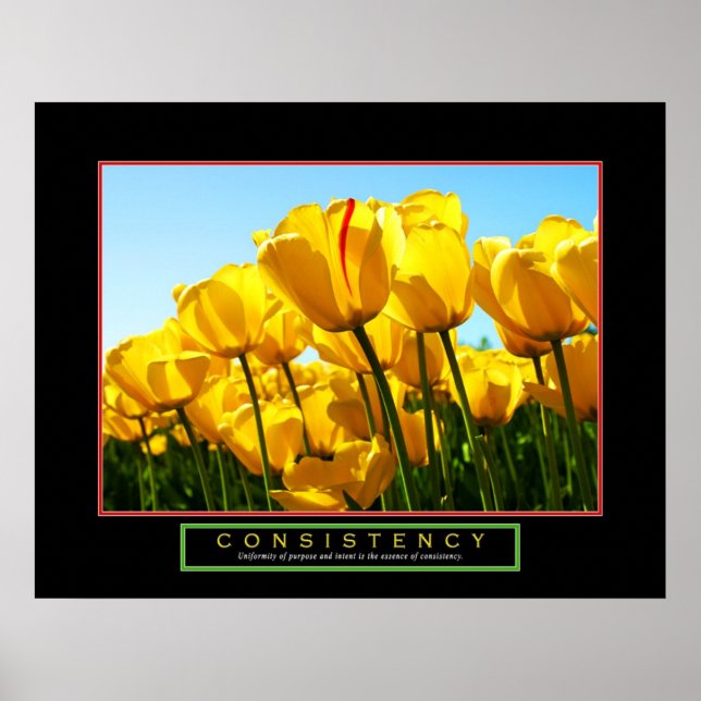 Poster motivacional - "Consistência" - 22"x28" (Frente)